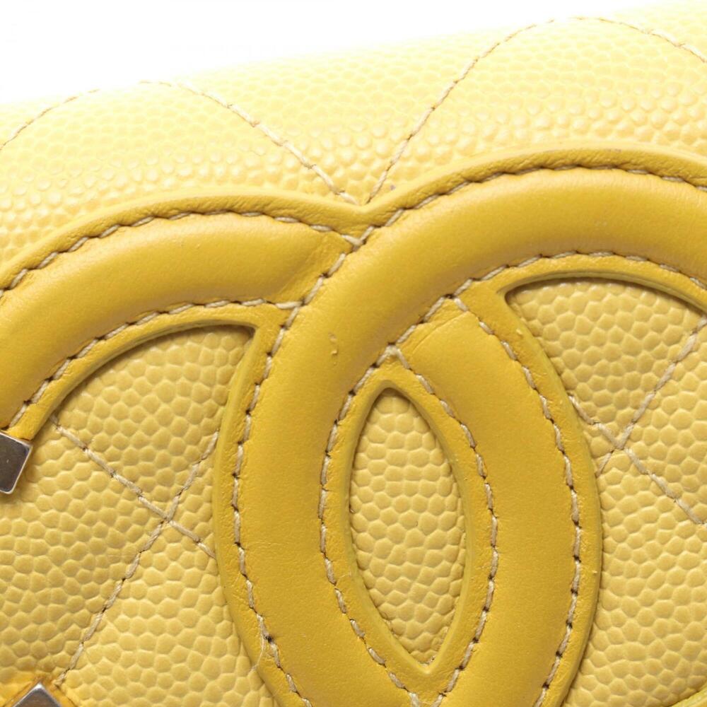 CHANEL Authentic Yellow Caviar Leather Wallet - Picture 7 of 9
